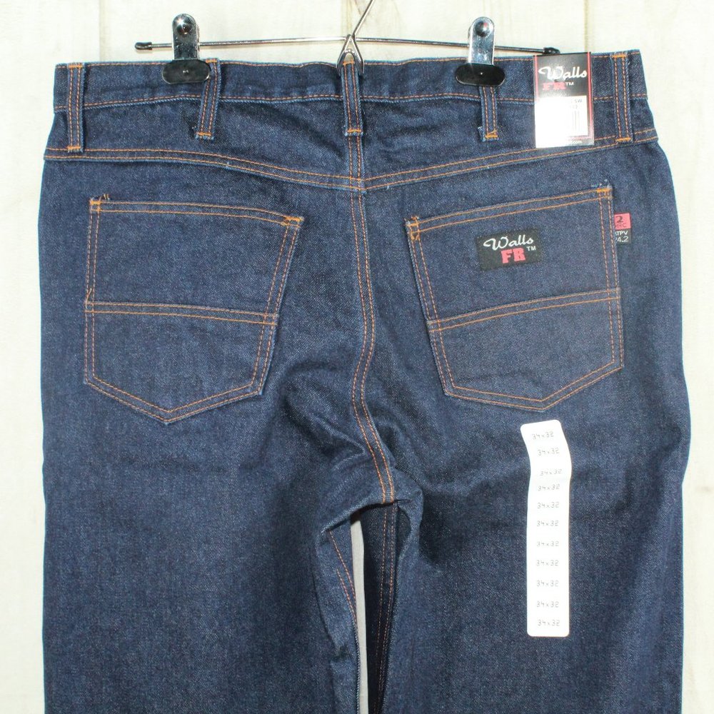 NWT! Walls FR Stonewashed Cotton Flame-Resistant Work Wear Jeans Size 34 - Picture 8 of 11